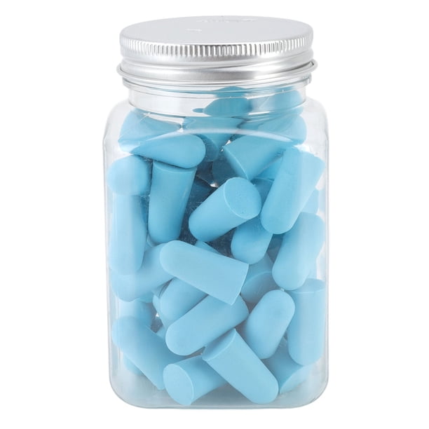 Tapones para los oídos con reducción de ruido, 60 tapones para los oídos de esponja, tapones para los oídos suaves, estética elegante