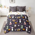 thumbnail image 2 of Homewish 7-Piece Twin Bedding Set: Cute Kitten Puppy Halloween Spooky Castle Reversible Ultra Soft Decor, 2 of 8