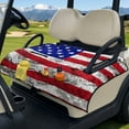 thumbnail image 3 of Yuyamidu American Flag Golf Cart Seat Covers with Pockets Soft Golf Cart Seat Towel Blanket for 2 Passenger Seats Club Car Accessories Gifts for Golfer for All Season, 4th of July, 3 of 8