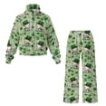thumbnail image 7 of Renewold St. Patrick's Day Outfits Sweatsuits Women 2 Piece Lounge Sets Women's Activewear Workout Pants and Long Sleeve Top Matching Set, Green Clover Ireland Top Hat Elephant Print, M, 7 of 7
