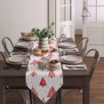 thumbnail image 5 of Table Runner Dresser Scarves Christmas Striped Red Xmas Tree Cotton Linen Burlap Table Cover Winter Snow Polka Dot on White Table Runners for Family Kitchen Dining Holiday Party Banquet Decor, 5 of 5