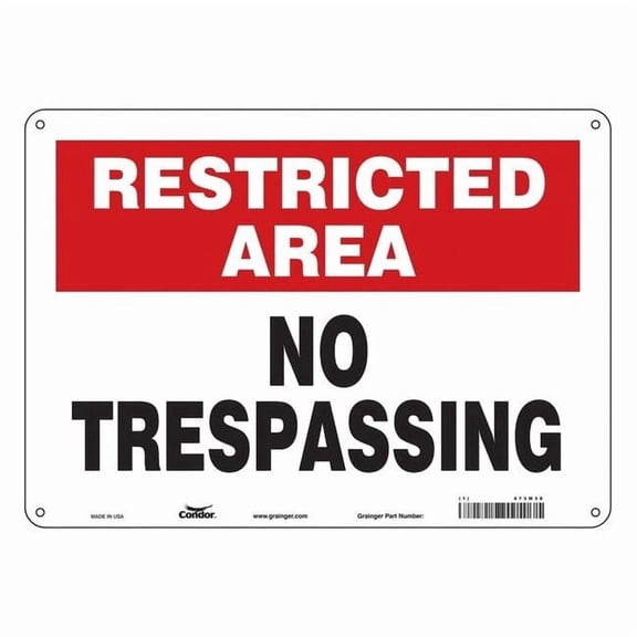 Condor Safety Sign,10 inx14 in,Polyethylene 473M38