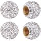 thumbnail image 1 of 4 Pack Valve Stem Caps, Bling Handmade Crystal Rhinestone Universal Car Tire Valve,Decorations Ornament Accessories for Vehicle Bicycle Tire - White, 1 of 2