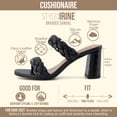 thumbnail image 3 of Cushionaire Irine Chunky Heels for Women, Braided Block Heel Sandals with Square Toe and Memory Foam, 3 of 15
