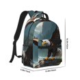 thumbnail image 2 of Xecao Forest River Bald Eagle Travel Backpack: A spacious, stylish computer backpack ideal for men and women, perfect for college, school, or daily travels, 2 of 6