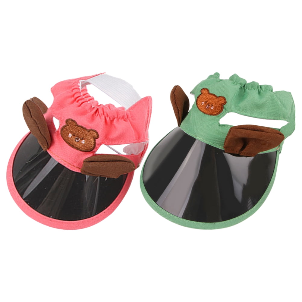 FOMIYES Cats and Dogs Sun Hat Assorted Color Lightweight Comfortable Ear Holes 2Pcs