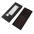 thumbnail image 4 of 5 pares de palillos chinos redondos reutilizables de madera de hierro negro de 23 cm/9,1 pulgadas de largo para vajilla clásica de estilo japonés., 4 of 14