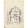 thumbnail image 2 of Seth Wells Cheney 19x24 Black Ornate Framed Double Matted Museum Art Print Titled: House (C. 1835-1840), 2 of 5