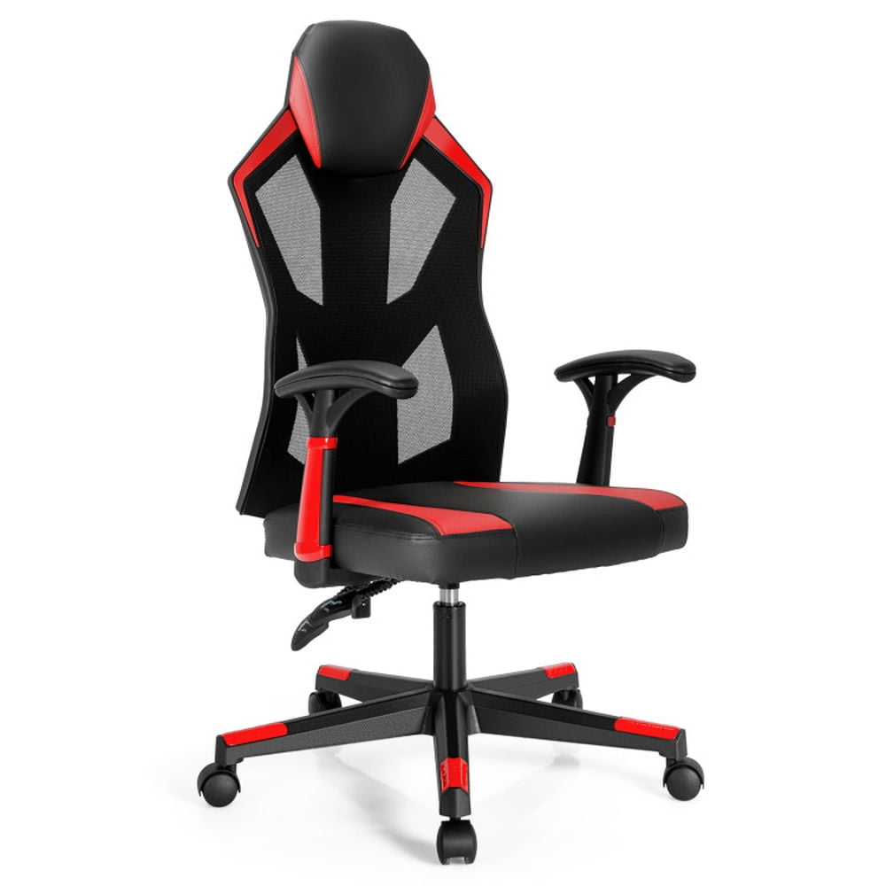 GVN Gaming Chair with Adjustable Mesh Back-Red, Gaming Chairs for Adults, Gaming Chair for Office or Gaming GVN Gaming Chair with Adjustable Mesh Back-Red, Gaming Chairs for Adults, Gaming Chair for Office or Gaming