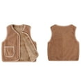 thumbnail image 3 of 1-8T Kids Baby Boys Girls Fleece Zip Vest Sleeveless Fall Winter Warm Outerwear, 3 of 5