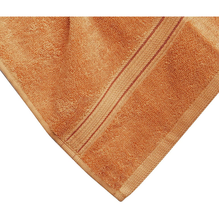 Tens Towels Orange 4 Piece XL Extra Large Bath Towels Set 30 x 60 inches  Premium Cotton Bathroom Towels Plush Quality 