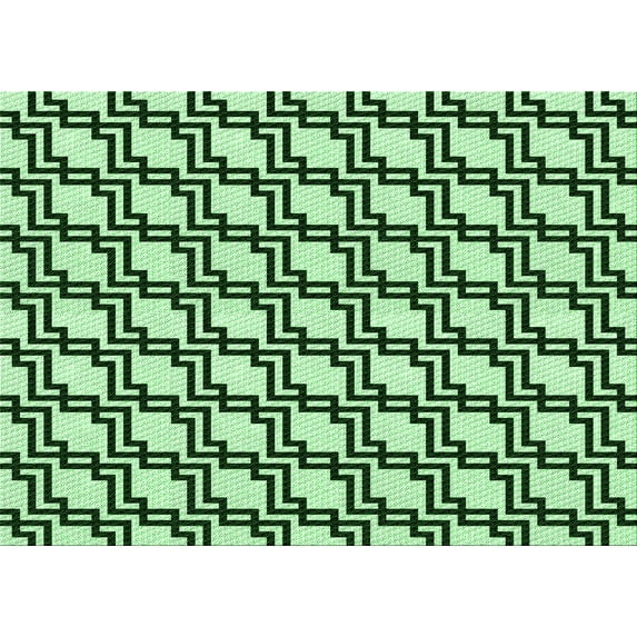 Ahgly Company Indoor Rectangle Patterned Deep Emerald Green Area Rugs, 4' x 6'