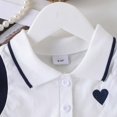 thumbnail image 6 of SGMVNU Little Girls Clothes Summer 2 Piece Outfit Button up Sleeveless Tank Top with Pleated Skirt Set Back to School Clothes, Size 5-6 Years, White, 6 of 9