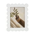 thumbnail image 6 of Decorative Scallop Edge Picture Frame for Home Decor - Photo Frame for Tabletop Accent, Mantel, or Living Room Display - Bedroom Nightstand Styling or Office Desk Decoration - 9", White, 6 of 10
