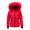 Red, variant on Women's Waterproof Ski Jacket Warm Puffer Jacket Thick Hooded Winter Coat Pink