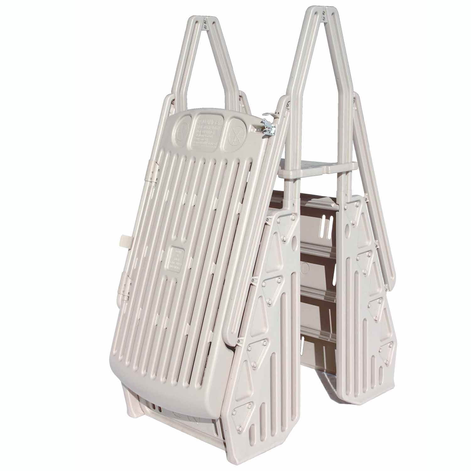 Vinyl Works GE Deluxe Adjustable A Frame Above Ground Pool Ladder w