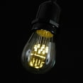 thumbnail image 3 of Novelty Lights S14 Warm White LED Edison Outdoor String Lights with 25 Bulbs Vintage Bulbs Black Wire 37.5 Feet, 3 of 6
