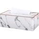 thumbnail image 1 of Cajas de pañuelos de cuero de Pu, dispensador de pañuelos rectangular, soporte para pañuelos para el hogar y el coche (mármol), 1 of 5