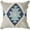 Blue And Cream, variant on 4 x 20 x 20 in. Blue Geometric Zippered 100 Percent Cotton Throw Pillow - Set of 2