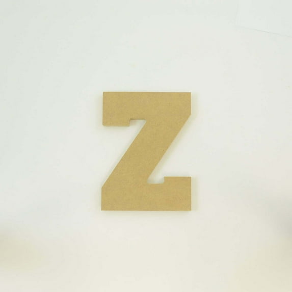 Package of 1, 10 Inch X 3/4" Thickness MDF Letter Z in The Collegiate Font, Thick for Art & Craft Project, Made in USA
