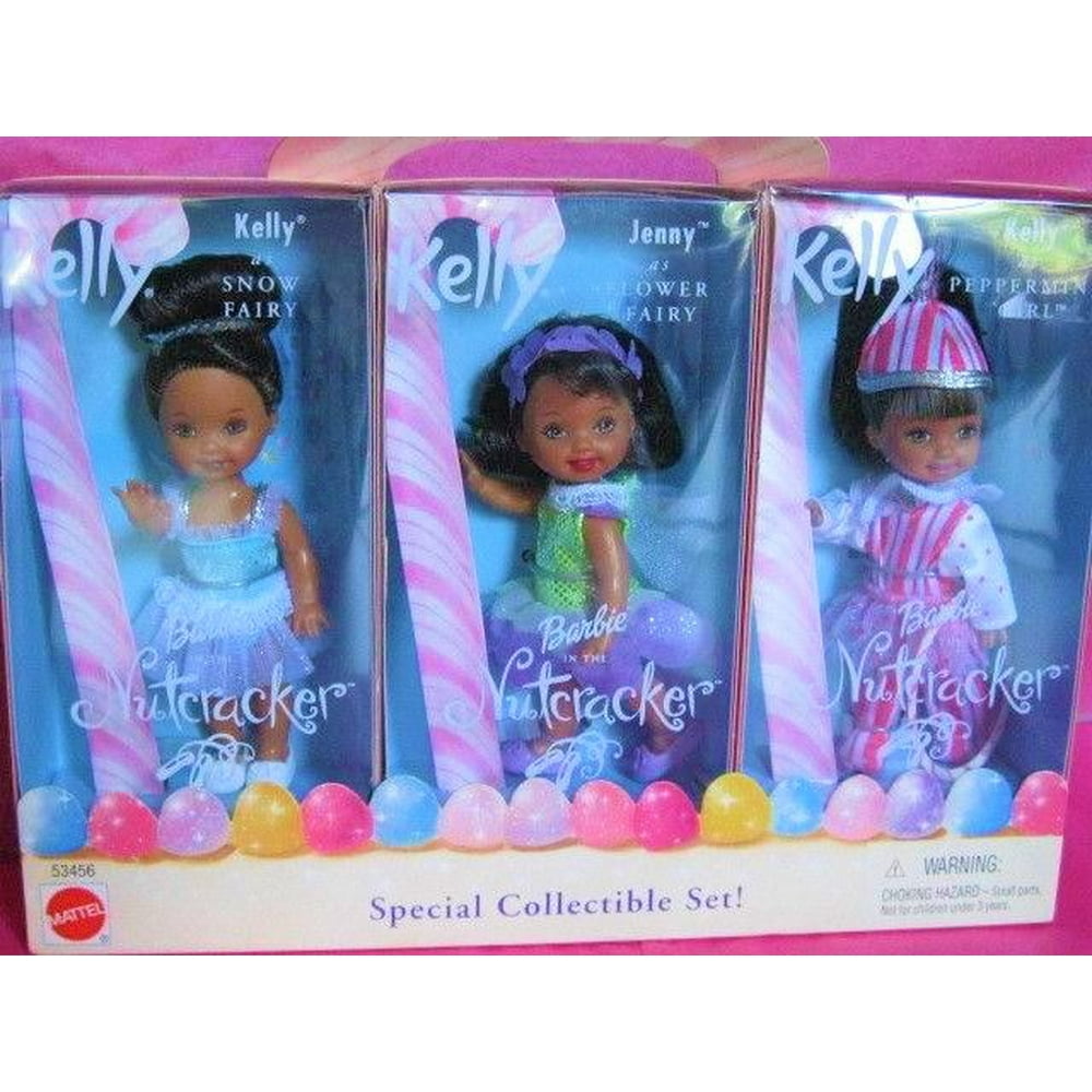 BARBIE KELLY NUTCRACKER 3 DOLL SET BLACK AFRICAN AMERICAN DOLLS NEW