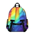 thumbnail image 3 of Rainbow Tie Dye Wave Pattern Backpack for School,Cute School Bag,Schoolbag with Adjustable Shoulder Straps & Padded Back,15.25"x11.5"x5.25", 3 of 5