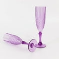 thumbnail image 5 of Balsa Circle 6 Purple 8 oz Crystal Disposable Plastic Party Champagne Flutes Wedding, 5 of 8