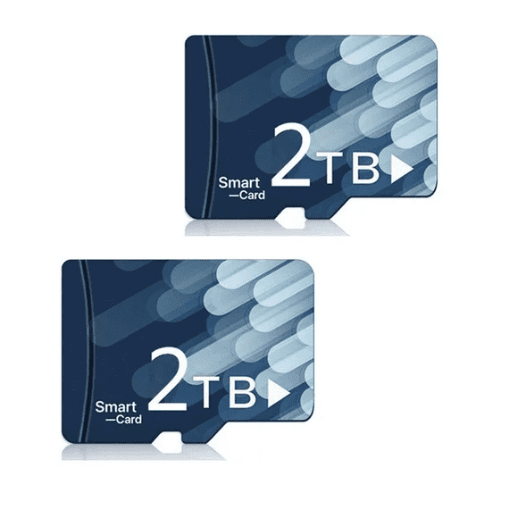 2000 Memory Card 2T Micro SD Card 2000 Mini SD Card with Adapter TF Card High Speed Class 10 for Dash Cams,Body Cams,Action Camera,Surveillance 2-pack
