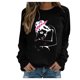 thumbnail image 2 of ICHUANYI Clearance Fashion Women's Casual Long Sleeve Printed Ladies Sweatshirts Tops(Black, L) ICHUANYI WER2023081204216, 2 of 6