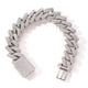 thumbnail image 5 of Pulsera europea y americana de hip hop chapada en oro auténtico de 20 mm con cadena cubana maciza y hebilla de caja grande de circonitas para hombre, 5 of 6