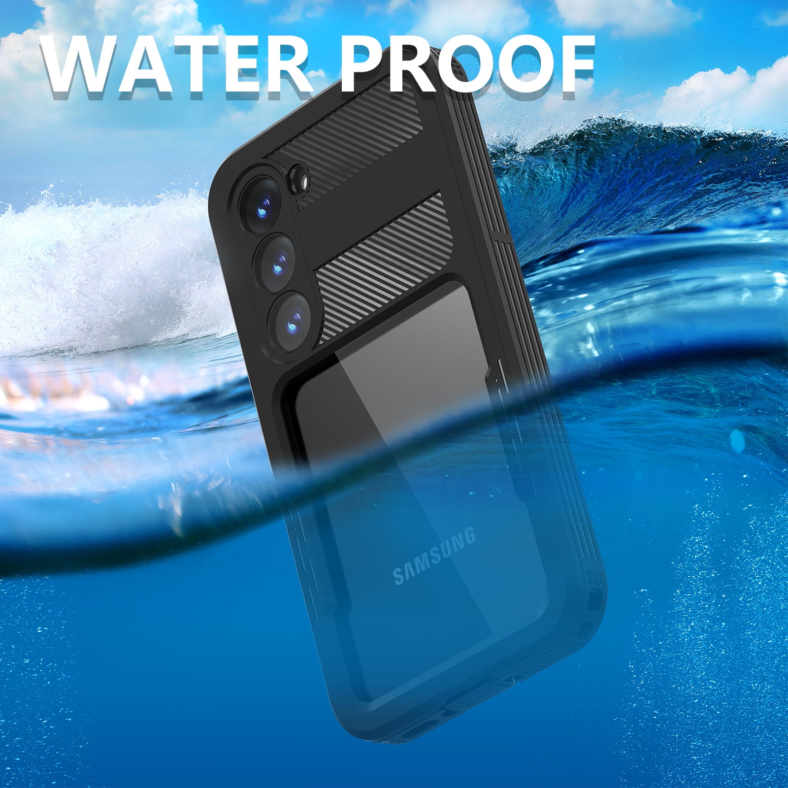 Designed for Samsung Galaxy S23 Case,Waterproof Case with Built-in Screen Protector Shockproof Dustproof Heavy Duty Full Body Protective Case for Samsung Galaxy S23 5G 6.1", Black