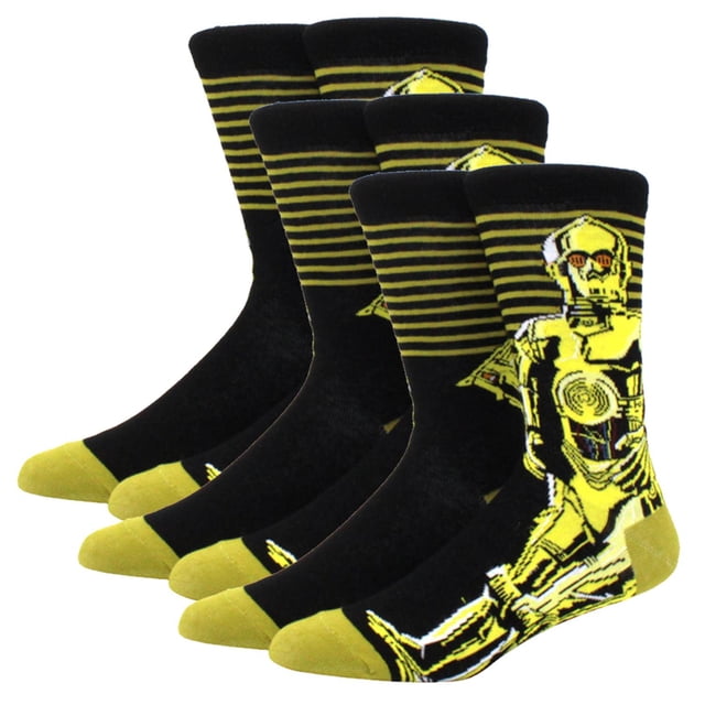 Calcetines suaves AeroX SockStarWar02 3 Pares C3PO Algodón