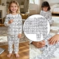 thumbnail image 4 of WOYY Girls DIY Hand Painted Pajamas Colorable Long Sleeve Top Pants Nightwear, Sizes 2-10, 4 of 8