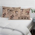 thumbnail image 3 of Sweet Home Pillow Covers, Linen Long Throw Pillow Case, Western Stars Bird Houses Brown Wooden Grain Holiday Pillow Protector Decorative Cushion Cover for Living Room/Bedroom 20" x 26", 3 of 8