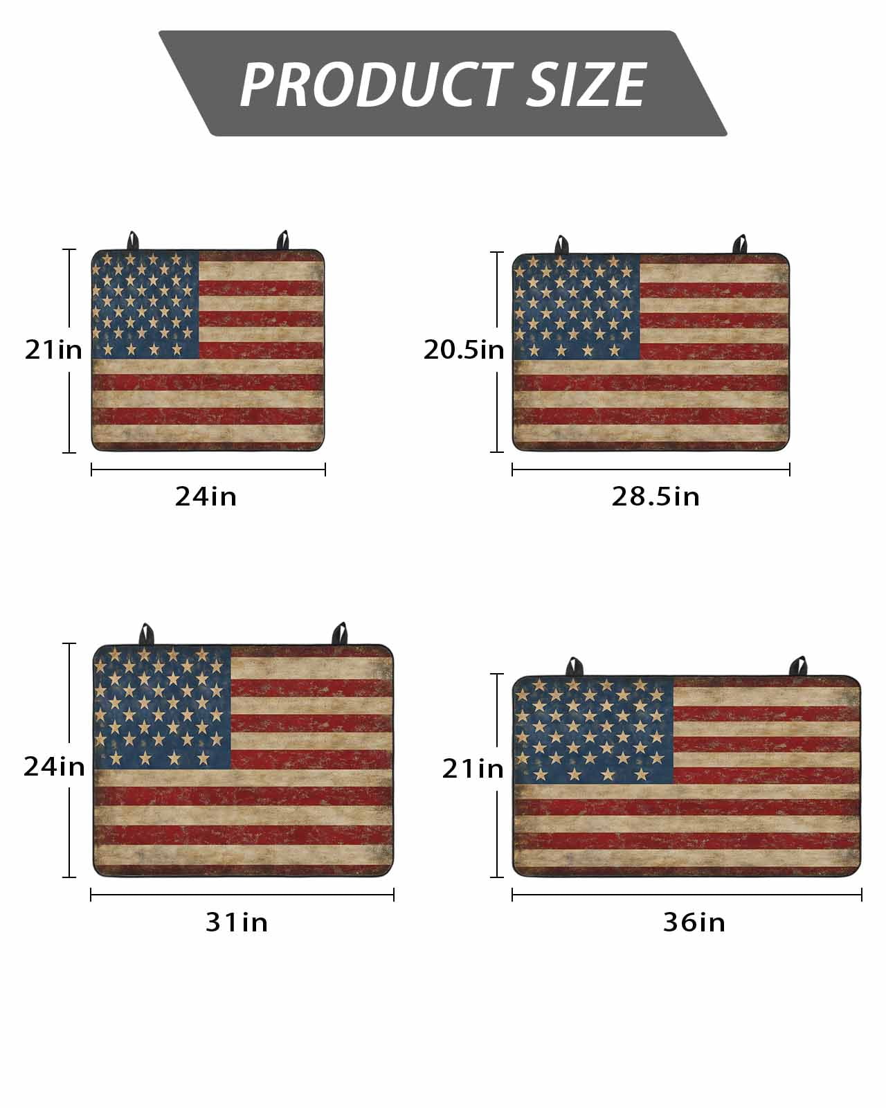 Stove Top Covers for Electric Stove, Vintage American Flag Glass Stovetop Cover Protector, Retro USA Flag Blue Red Induction Cooktop Protector Oven Mat for Kitchen Countertop 24"x21"