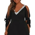 thumbnail image 3 of Gvmfive Women Plus Size Maxi Dress Cold Shoulder Irregular Maxi Dress, 3 of 4