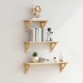 thumbnail image 4 of Soportes triangulares de madera para estantes flotantes de pared, 2 unidades, 4 of 5