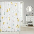 thumbnail image 2 of Cute Duck Shower Curtain Kids Boys Girls Cartoon Flowers Leaves Waterproof Curtain Farmhouse Animals Plants Bathroom Curtain Teens Adult Room Decor Yellow White Bath Curtain,12 Hooks,72"Wx84"L, 2 of 6