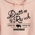 thumbnail image 3 of Yellowstone  - Dutton Ranch Logo Scene  - Juniors Cropped Pullover Hoodie, 3 of 6