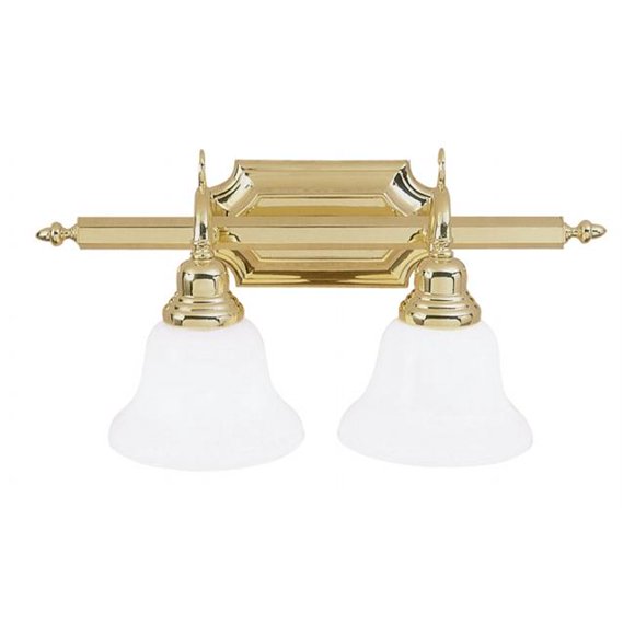 Livex 1282-02 French Regency Bath Light Fixture- Polished Brass