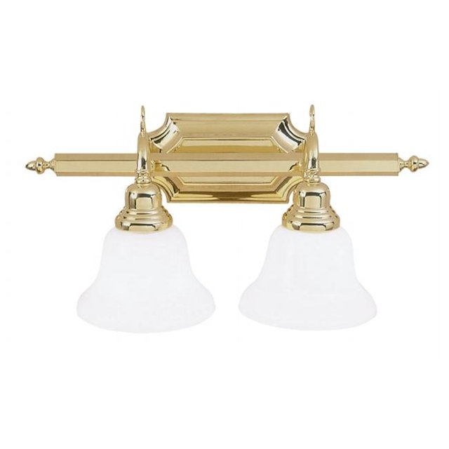 Livex 1282-02 French Regency Bath Light Fixture- Polished Brass