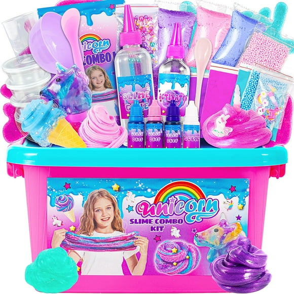 Kit de miniunicornio ZonFrto para niñas con Glimmer Slime