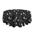 thumbnail image 5 of Black White Halloween Hand Tarot Bat Pattern Round Tablecloth 60"x60",Wrinkle Wipeable Table Cloth for Kitchen Dining Room Picnic Patio Party, 5 of 6