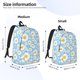 thumbnail image 2 of Disketp Daisies Flowers Mochila de Lona Estampada, Mochila Escolar de Viaje Ligera para Estudiantes y Portátil-Medium, 2 of 5