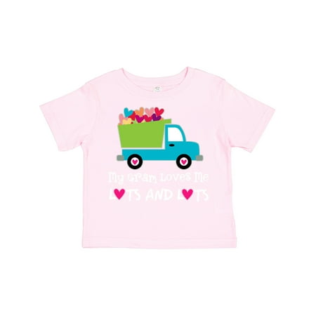 

Inktastic Gram Loves Me Grandchild Truck Gift Toddler Boy Girl T-Shirt