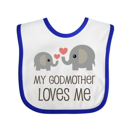 

Inktastic My Godmother Loves Me Gift Baby Boy or Baby Girl Bib