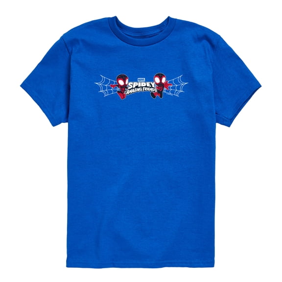 Spidey & His Amazing Friends - Spin Webs Logo - Toddler Boys Short Sleeve Graphic T-Shirt