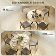 thumbnail image 4 of HOMCOM Extendable Dining Table, 39.5"-53" Industrial Kitchen Table, Natural, 4 of 10