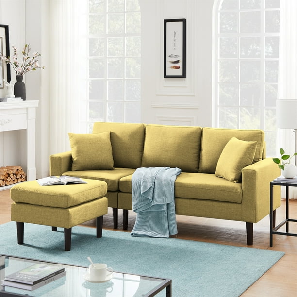Modern Fabric Sectional Sofa L Shape Wide Reversible Chaise Yellow Com - Modern Fabric Sectional Sofas With Chaise Modern Fabric Sectional Sofa L Shape Wide Reversible Chaise Yellow Com - Modern Fabric Sectional Sofas With Chaise
