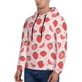 thumbnail image 3 of Naloa Strawberry Men's Casual Hooded Collar Drawstring Hoodies Pullover Sweatshirts Casual Long Sleeve Shirts-Large, 3 of 7